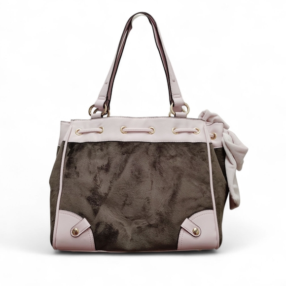 👑JUICY COUTURE floral Ombre ColorSequin *DAYDREAMER* Pink and Brown Bag❤️💜 🩷 - Picture 3 of 9